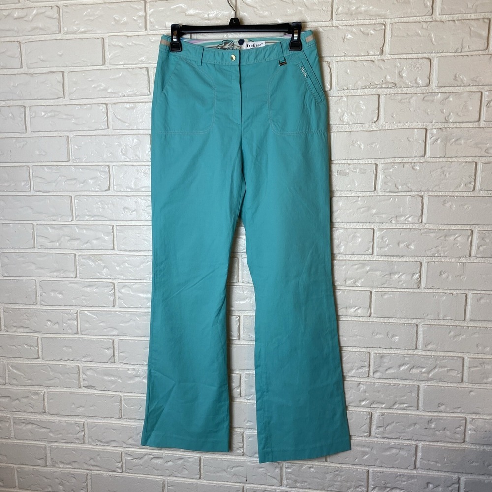 Trebise Golf Wear Women's Size 26 x 29 Teal Flare Leg Golfing Outdoor